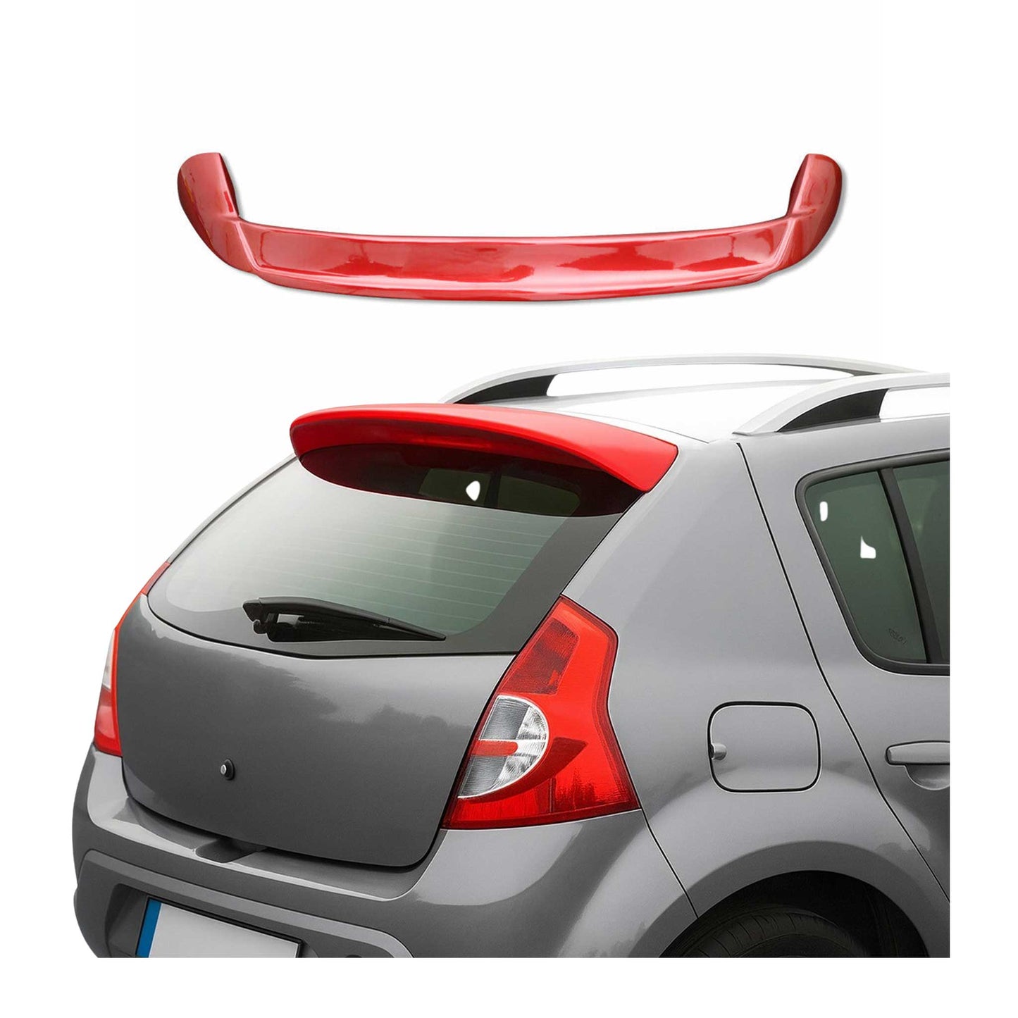 Heckspoiler Dachspoiler für Dacia Sandero & Stepway 2012-2020 Rot Lackiert ABS