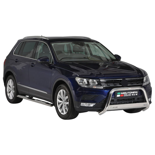 Praguri/praguri laterale din oțel inoxidabil pentru VW Tiguan Allspace 2016-2024, argintii