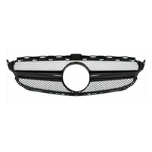 Grilă radiator față Mercedes Clasa C W205 AMG 2015-2018, neagră