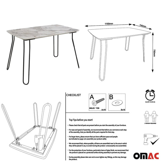 Esszimmertisch Tisch Weiß Esstisch Küchen Tisch Zimmertisch 1x
