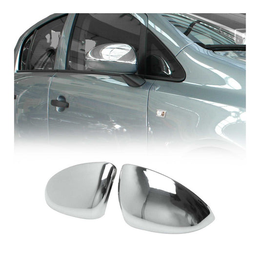Spiegelkappen Spiegelabdeckung für Opel Corsa 2015-2020 Edelstahl Silber 2tlg