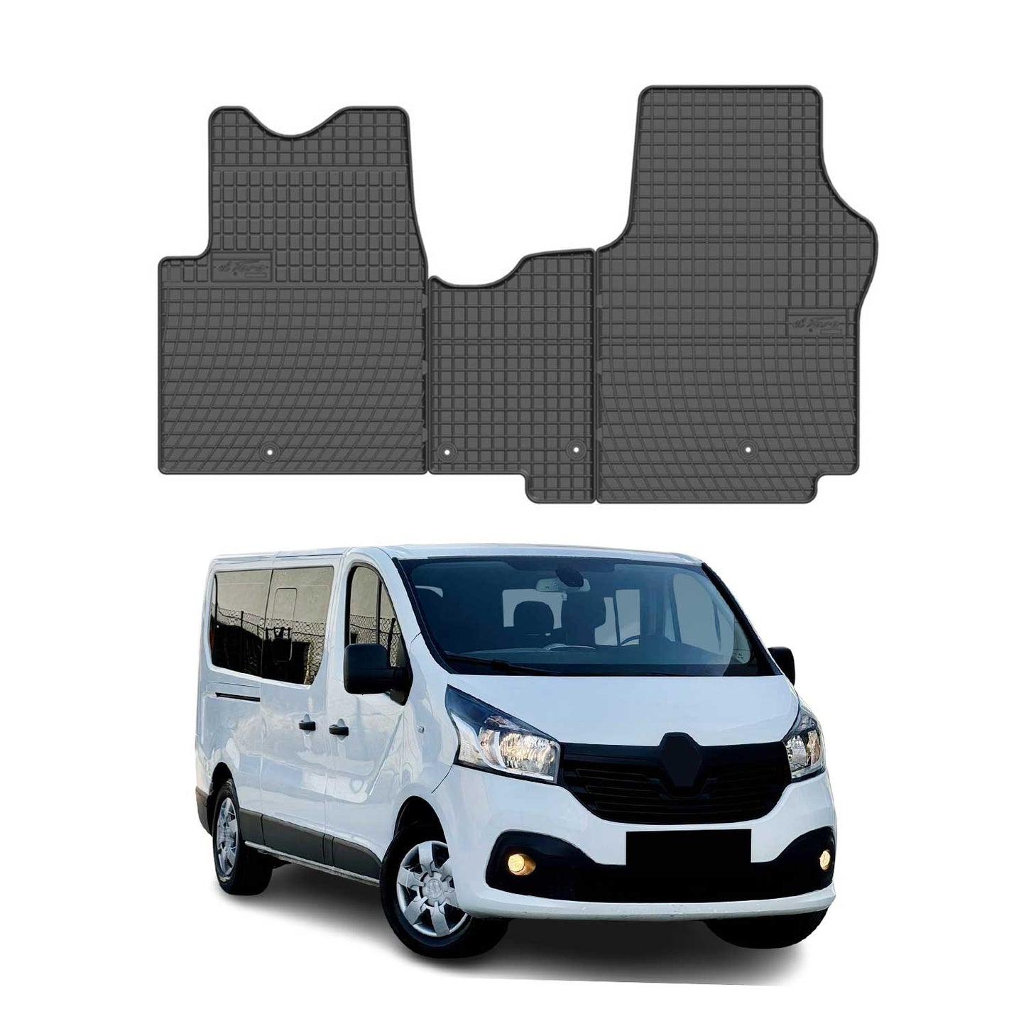 Covorașe auto Renault Trafic 2014-2019, TPE, negre, 3 buc.