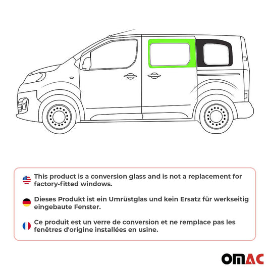 Seitenfenster Sicherheitsglas für Opel Vivaro 2019-2024 Links L1 Schwarz