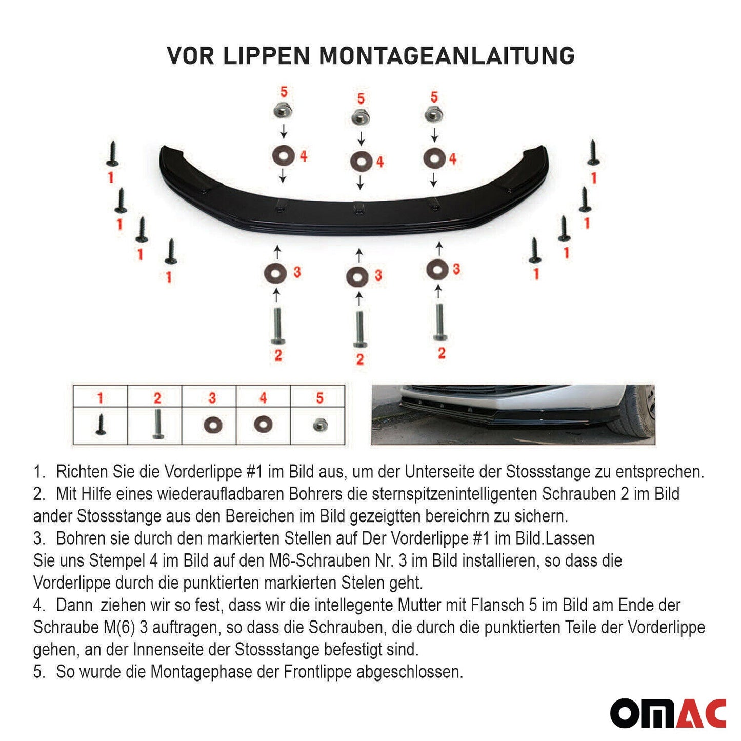 Frontspoiler Lippe Splitter für Renault Megane Schrägheck 2016-2025 Schwarz