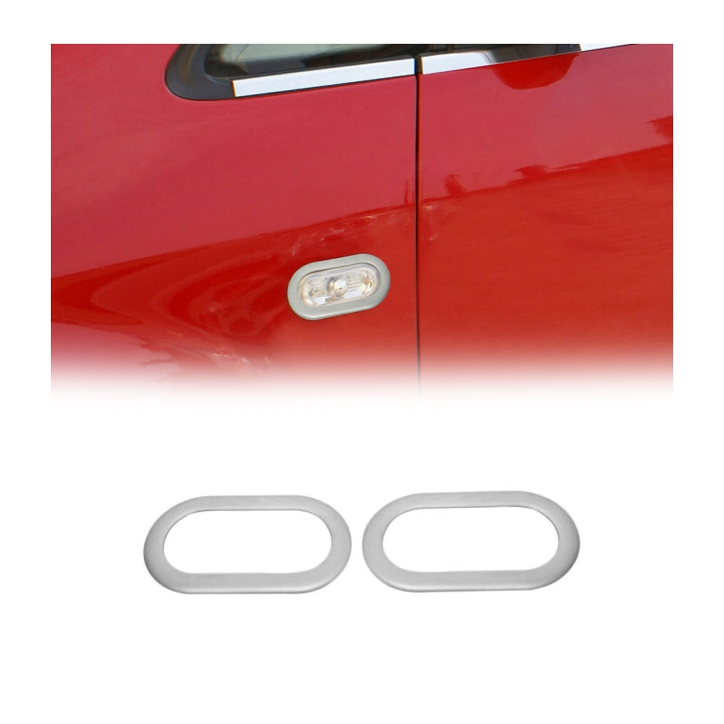 Blinkerrahmen Seitenblinker für VW Sharan & Seat Alhambra 1997-2010 Edelstahl 2x