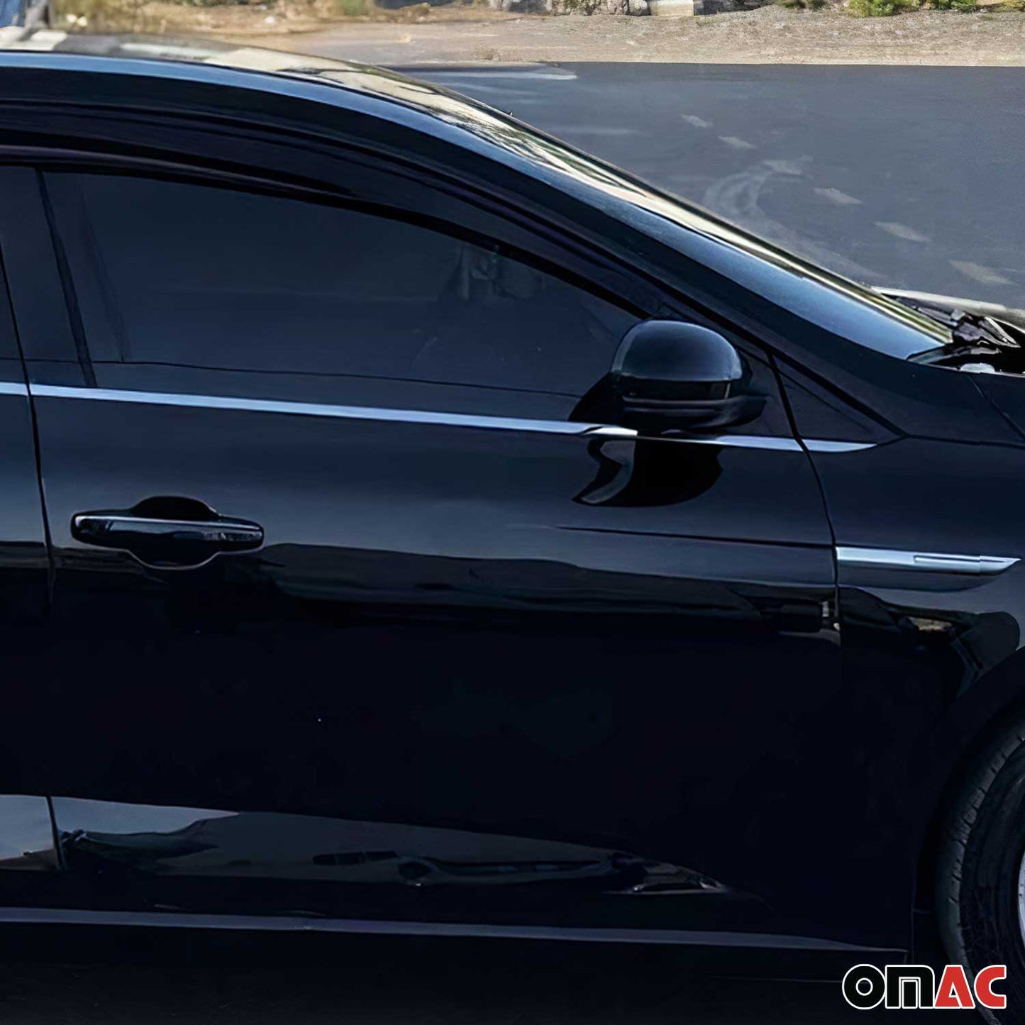 Benzi decorative pentru geamuri pentru Renault Megane 2016-2020 Sedan, oțel inoxidabil cromat, 6 buc.