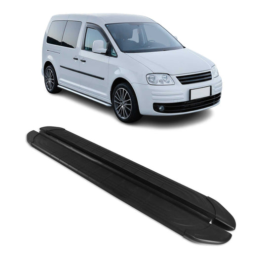 Trittbretter Seitenschweller für VW Caddy Maxi 2003-2020 Aluminium Schwarz 2tlg