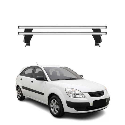 Bagażnik dachowy Menabo do Kia Rio hatchback 2005-2011 50 kg aluminium srebrny 2x