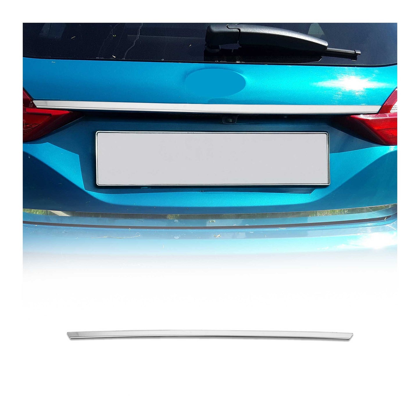 Bandă decorativă portbagaj, bandă decorativă spate pentru Ford Fiesta 2017-2021 hatchback, oțel inoxidabil