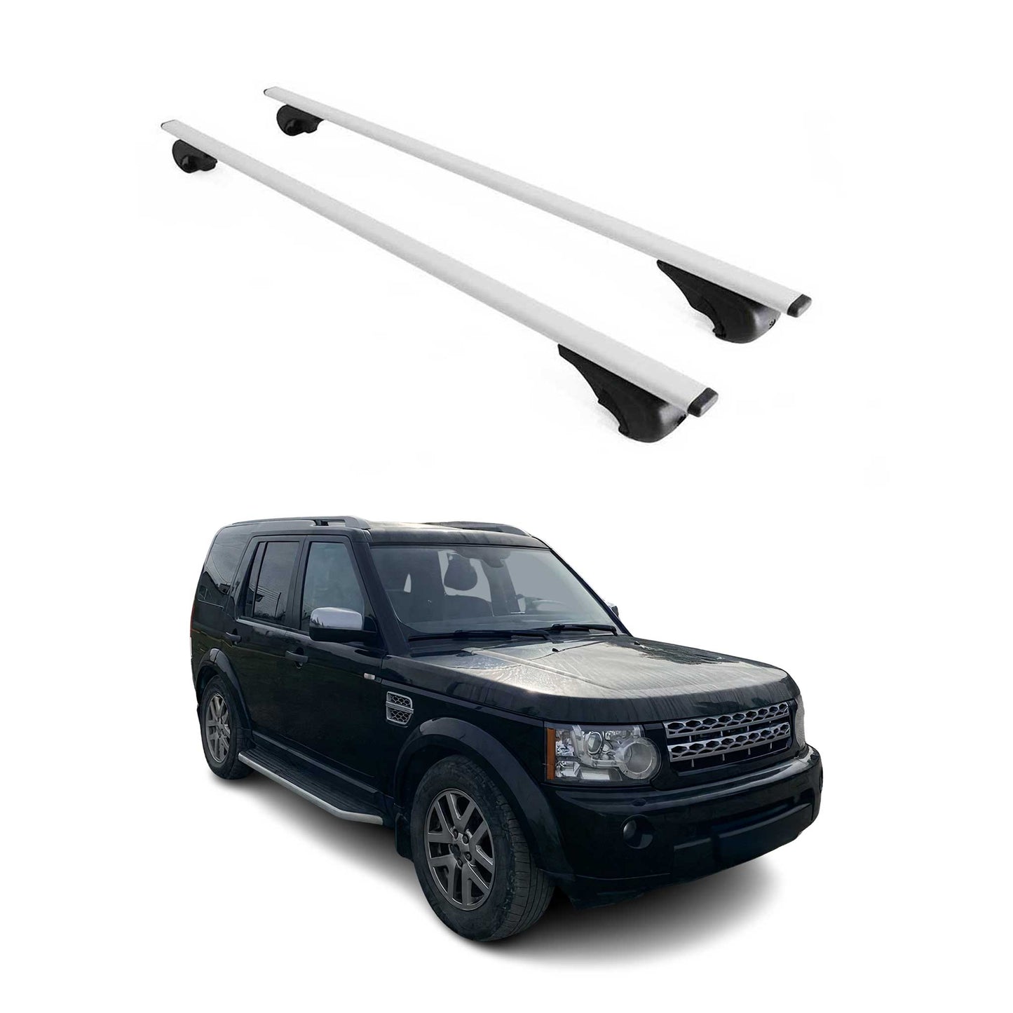 Portbagaj de plafon pentru Land Rover Discovery LR3 LR4 2004-2017 75kg Argintiu 2x