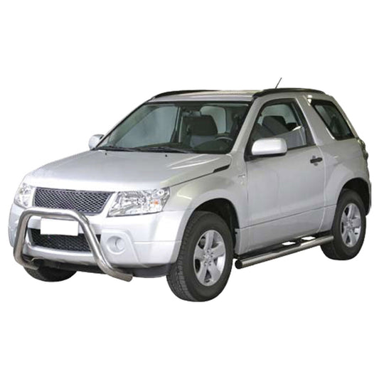 Bară de protecție/buton față pentru Suzuki Grand Vitara 2005-2008, ø76mm, oțel, argintiu