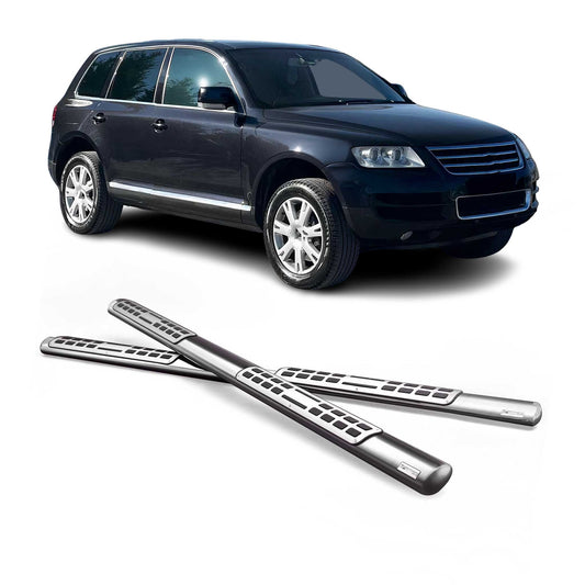 Praguri/praguri laterale din oțel inoxidabil pentru VW Touareg 2003-2010, argintii