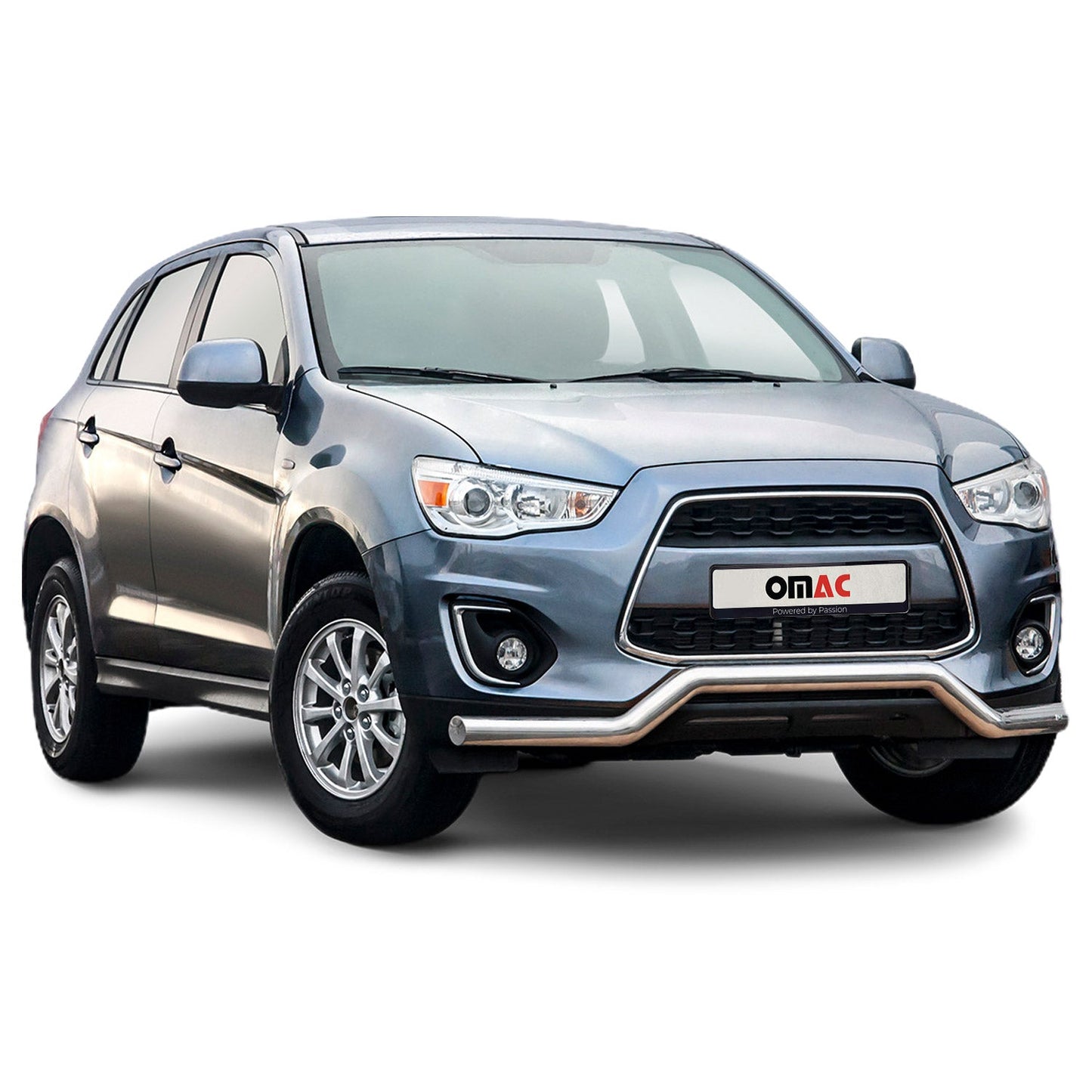 Bară de protecție/buton față pentru Mitsubishi ASX 2012-2017, omologată ABE, oțel, argintiu