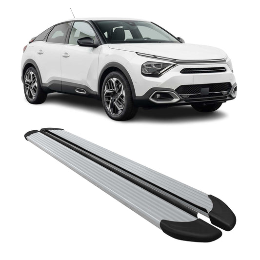 Trittbretter Seitenschweller für Citroen C4 2020-2025 Aluminium Silber 2 tlg