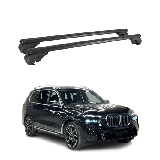 Dachträger für BMW X7 2019-2025 Gepäckträger Grundträger Aluminium Schwarz 2tlg