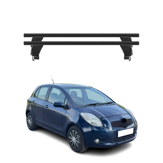 Menabo Dachträger Grundtäger für Toyota Yaris 2005-2011 50kg Alu Schwarz 2 tlg