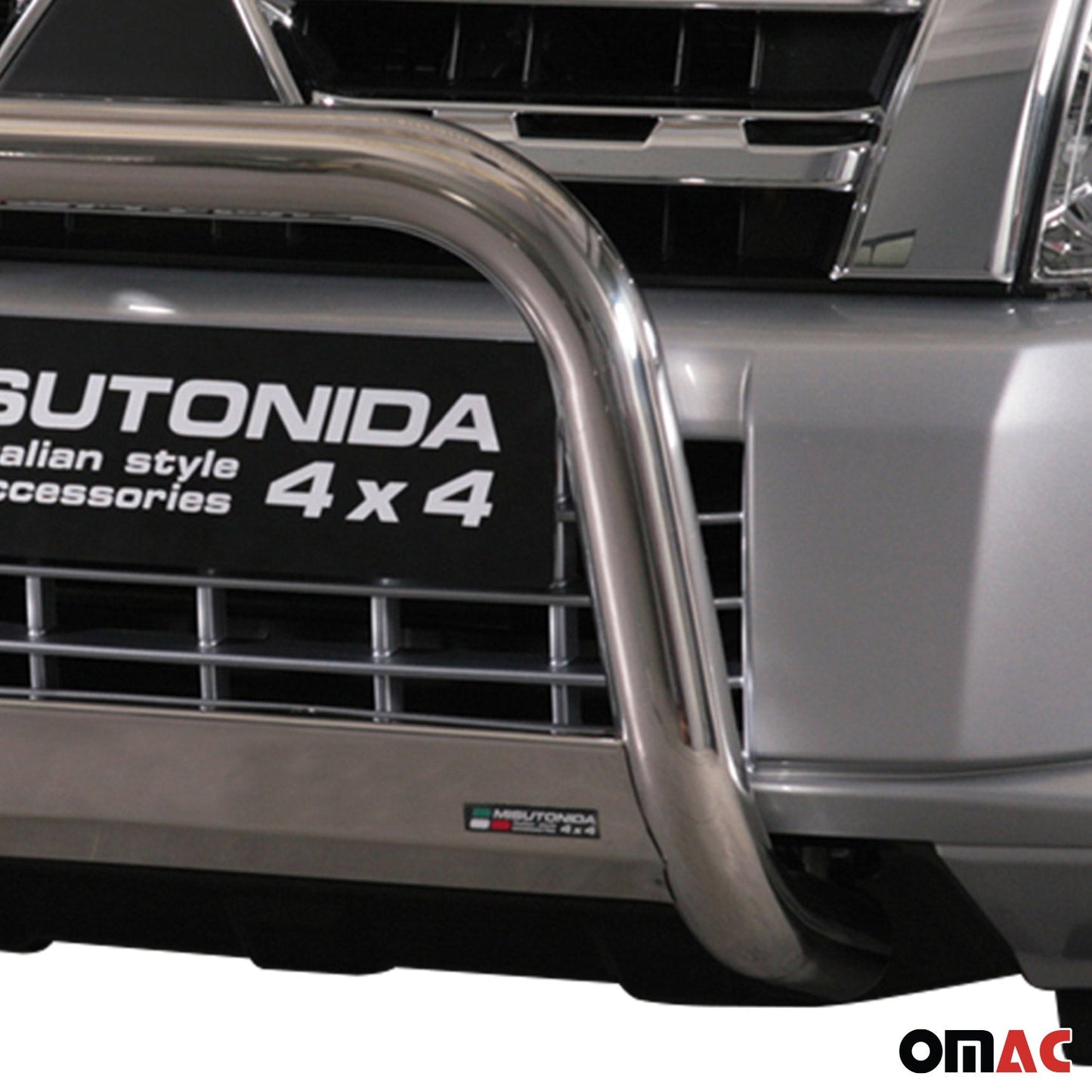 Frontbügel Frontschutzbügel für Mitsubishi Pajero 2012-2018 ø63mm Stahl Silber