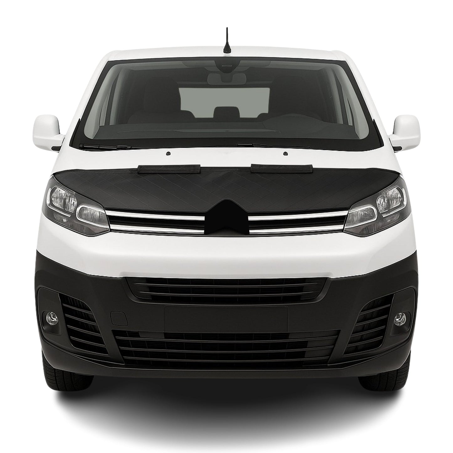 Haubenbra Steinschlagschutz für Peugeot Expert Traveller 2017-2024 Schwarz Halb