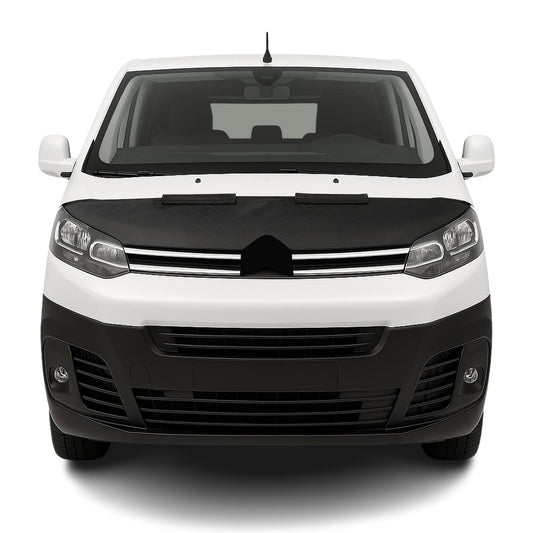 Haubenbra Steinschlagschutz für Peugeot Expert Traveller 2017-2024 Schwarz Halb