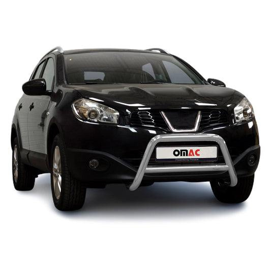Bară de protecție față pentru Nissan Qashqai +2 2010-2013 cu ABE (omologare de tip germană) Oțel Argintiu