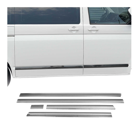 Listwa drzwi bocznych do VW T6 T6.1 Transporter 2015-2024 L1 LHD Stal nierdzewna Ciemna 5x