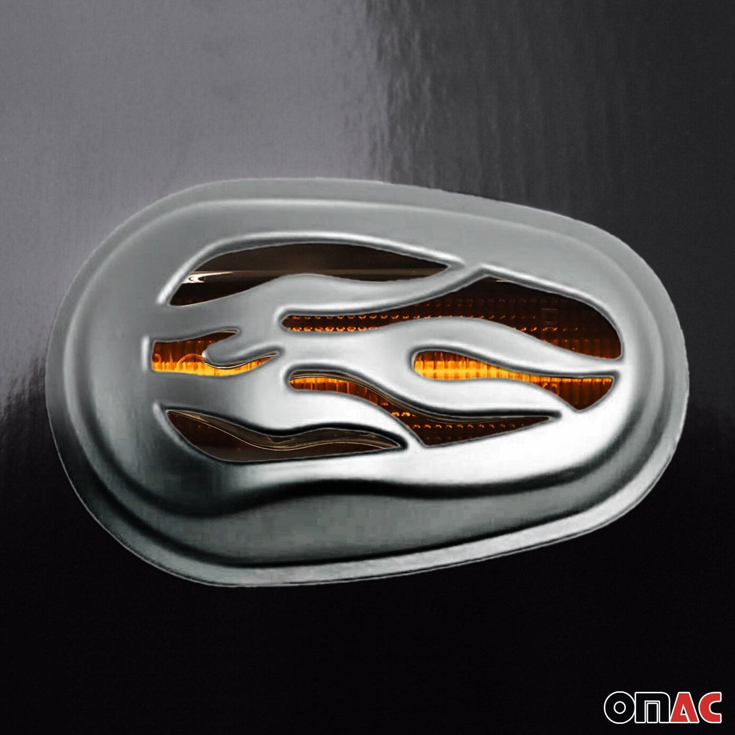 Ramă semnalizare pentru Nemo Bipper Fiorino Qubo C2 C3, set 2 piese, ABS cromat satinat