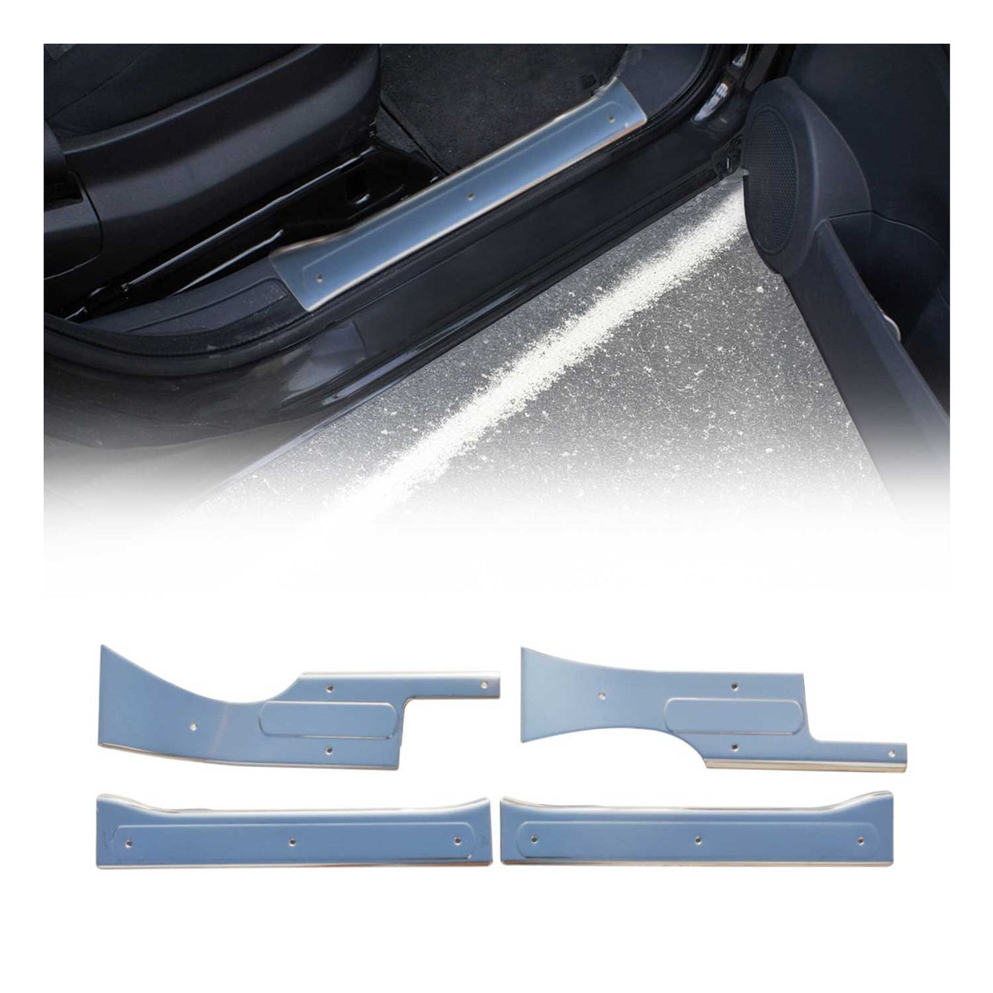 Einstiegsleisten Türschutzleisten für Peugeot Bipper 2008-2024 Edelstahl 4tlg