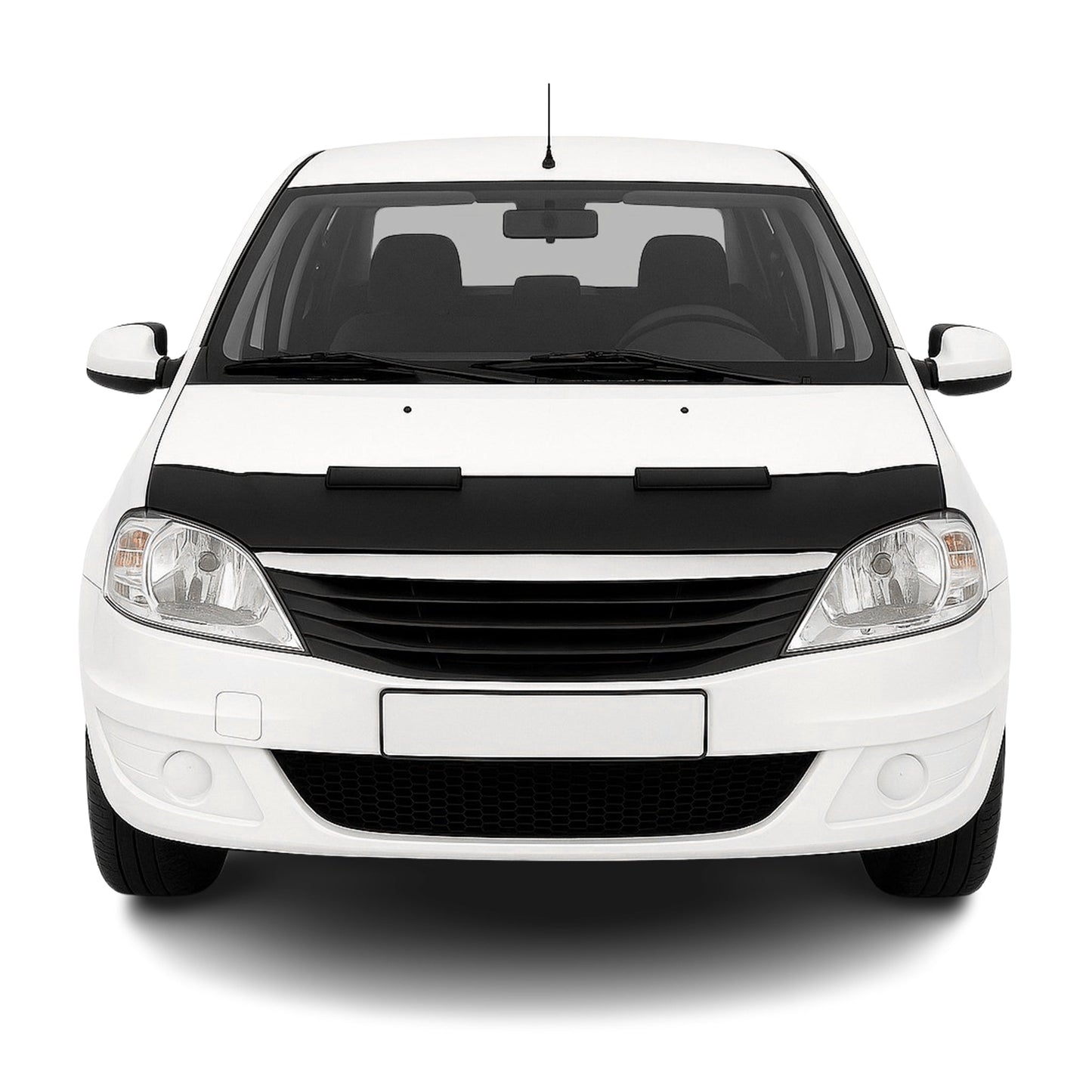 Haubenbra Steinschlagschutz Bonnet Bra für Dacia Logan 2005-2012 Schwarz Halb