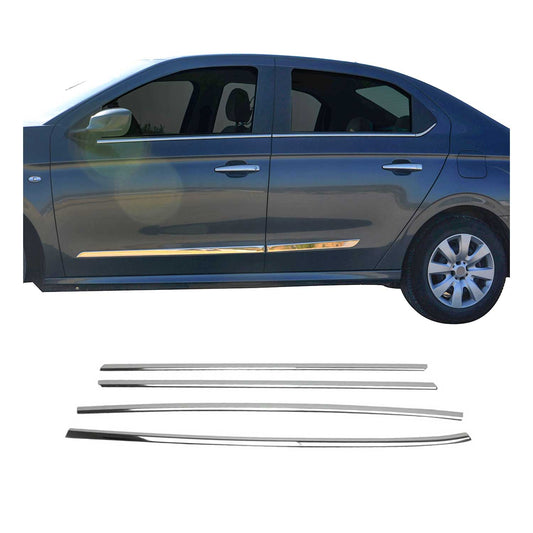 Fensterleisten Zierleisten für Citroen C-Elysee 2012-2021 Edelstahl Chrom 6tlg