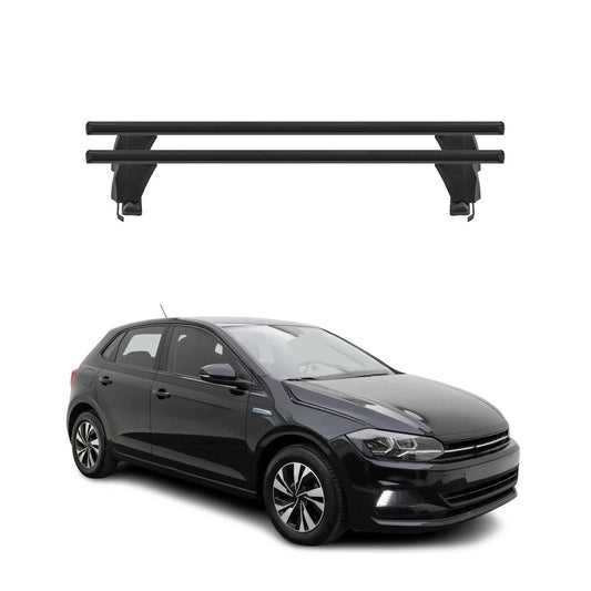 Menabo Dachträger Grundtäger für VW Polo 2017-2021 50kg Aluminium Schwarz 2tlg
