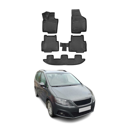2010-2015 Seat Alhambra Fußmatten TPE Schwarz 5 tlg