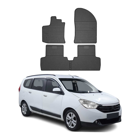 2012-2024 Dacia Lodgy Fußmatten Gummi Schwarz 4 tlg