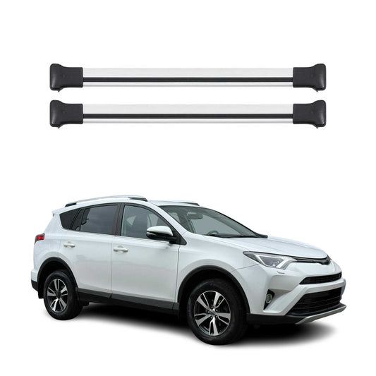 Dachträger Grundtäger für Toyota RAV4 XA40 2015-2018 75kg Aluminium Silber 2 tlg