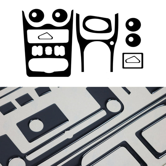 Set ornamente interioare pentru Dacia Duster 2008-2012, aspect negru piano, 18 piese