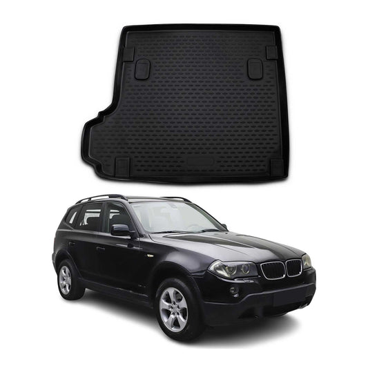 Covoraș portbagaj/tapițerie portbagaj pentru BMW X3 E83 2003-2010, cauciuc TPE, negru