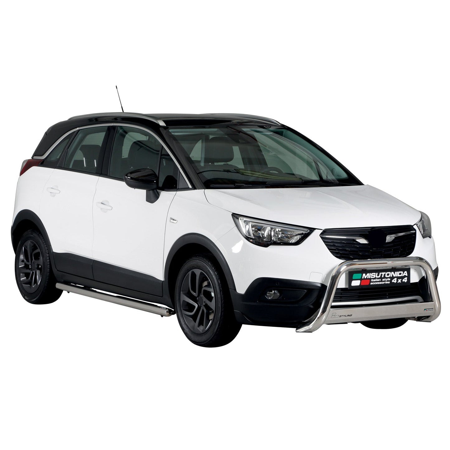 Bară de protecție/buton față pentru Opel Crossland X 2017-2025 ø63mm oțel argintiu