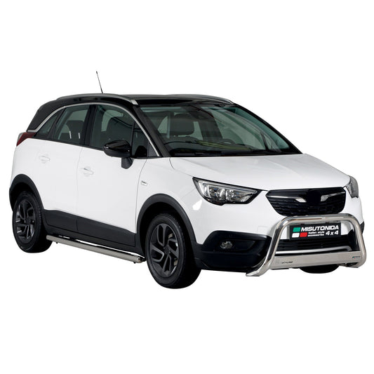 Bară de protecție/buton față pentru Opel Crossland X 2017-2025 ø63mm oțel argintiu