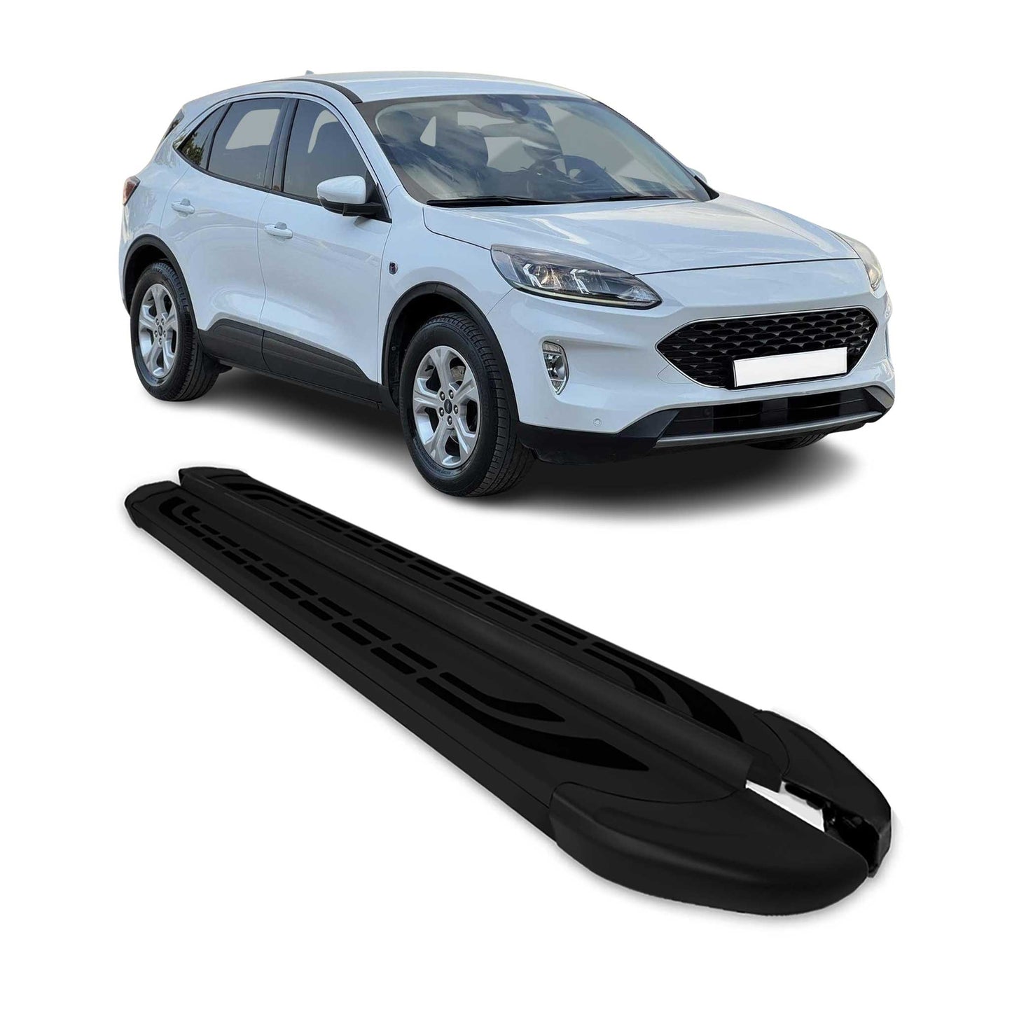 Trittbretter Seitenschweller Seitenbretter für Ford Kuga 2018-2024 Alu Schwarz