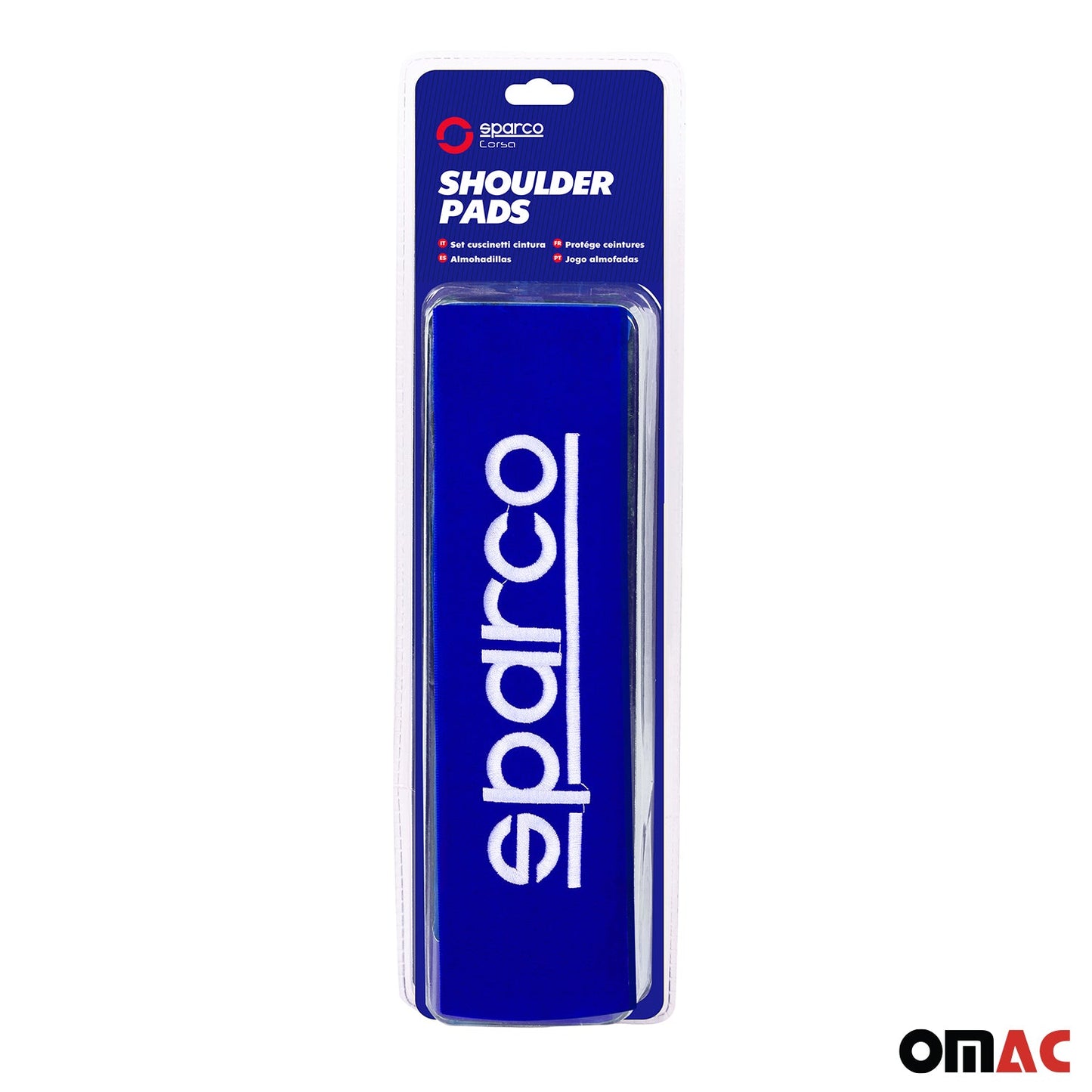 SPARCO Gurtschoner Gurtpolster Sicherheitsgurt Gurtschutz Autogurt Blau 2x