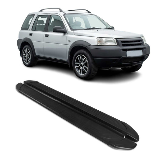 Trittbretter Seitenschweller für Land Rover Freelander 1997-2006 Alu Schwarz