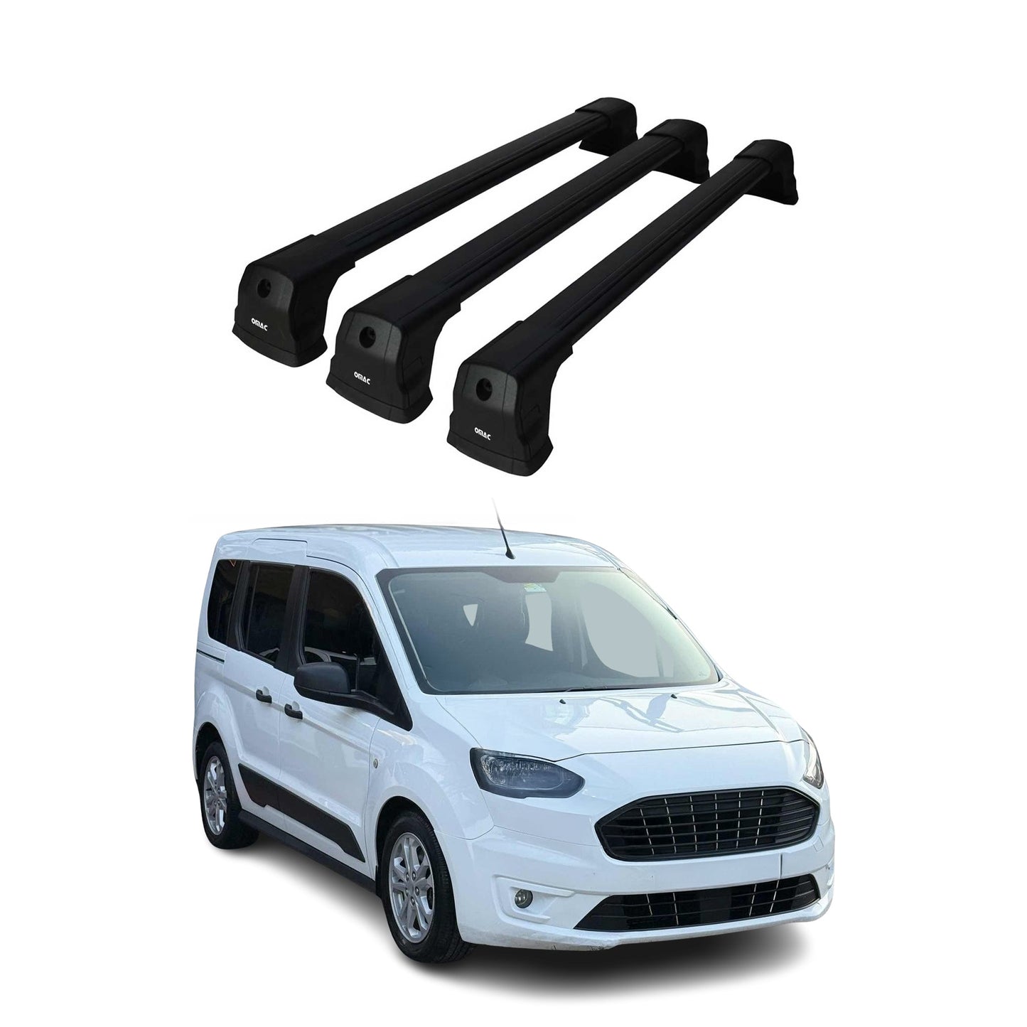 Dachträger Grundtäger für VW ID.Buzz 2022-2025 75kg Aluminium Schwarz 3 tlg