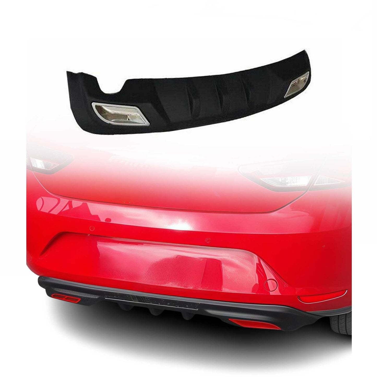 Difuzor spate pentru bara de protecție spate Seat Leon 2012-2020 hatchback, grundit