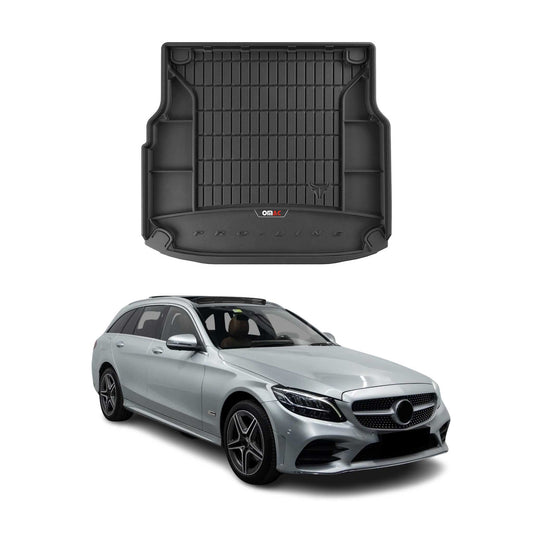 OMAC Gummi Kofferraumwanne für Mercedes C Klasse S205 2014-2025 TPE Schwarz