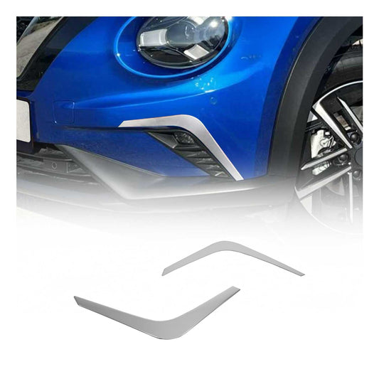 Nebelscheinwerfer Rahmen Umrandung für Nissan Juke 2021-2025 Edelstahl Silber 2x