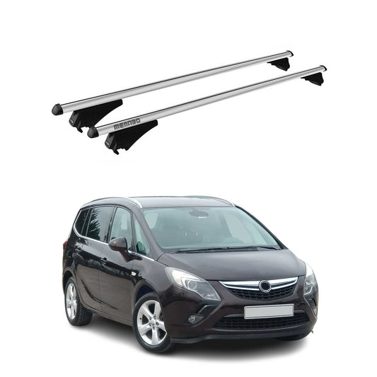 Menabo Grundträger Dachträger für Opel Zafira C Tourer 2011-2019 Alu Silber