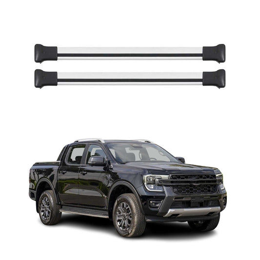 Dachträger Grundtäger für Ford Ranger 2022-2025 75kg Aluminium Silber 2 tlg