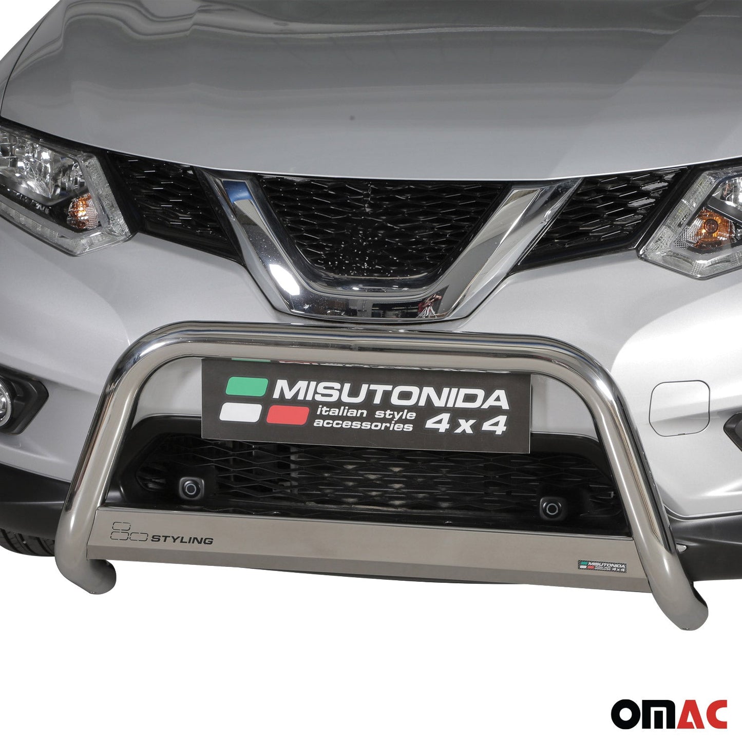 Frontbügel Frontschutzbügel für Nissan X-Trail 2015-2017 ø63mm Stahl Silber