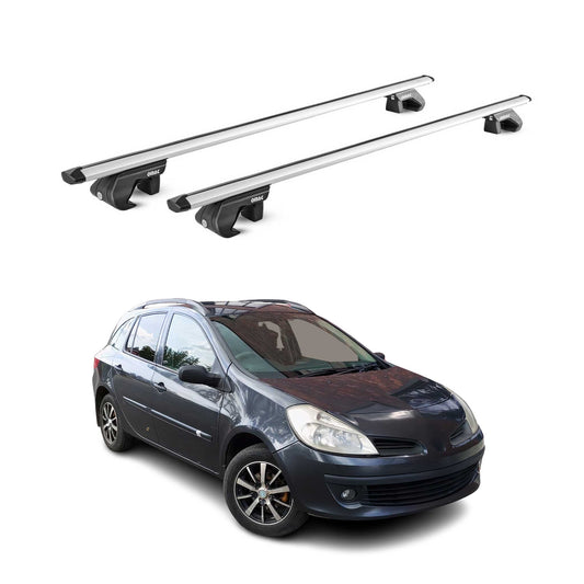 Portbagaj de plafon pentru Renault Clio III IV Estate 2008-2020 90kg Aluminiu ABE Gri