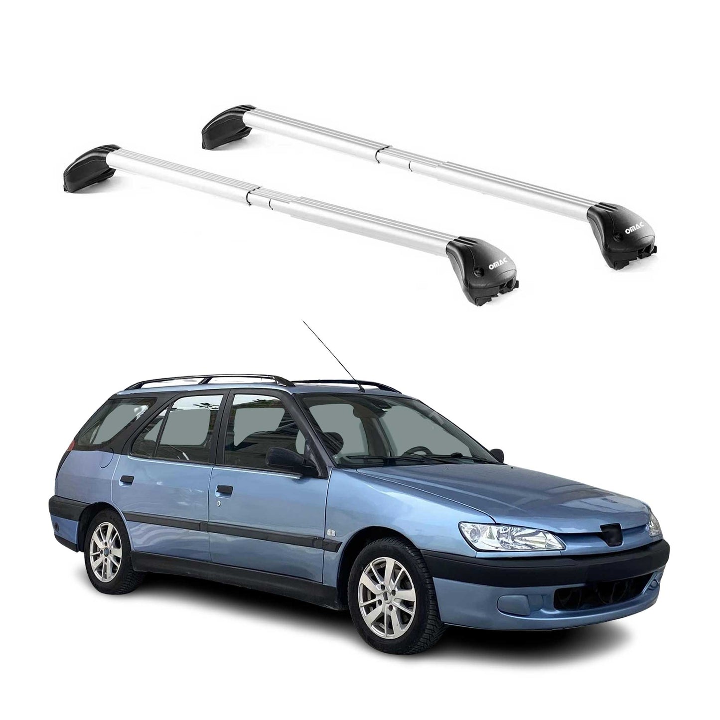 Portbagaj de plafon pentru Peugeot 206 Estate 2001-2009 5 uși 100kg Alu Silver ABE
