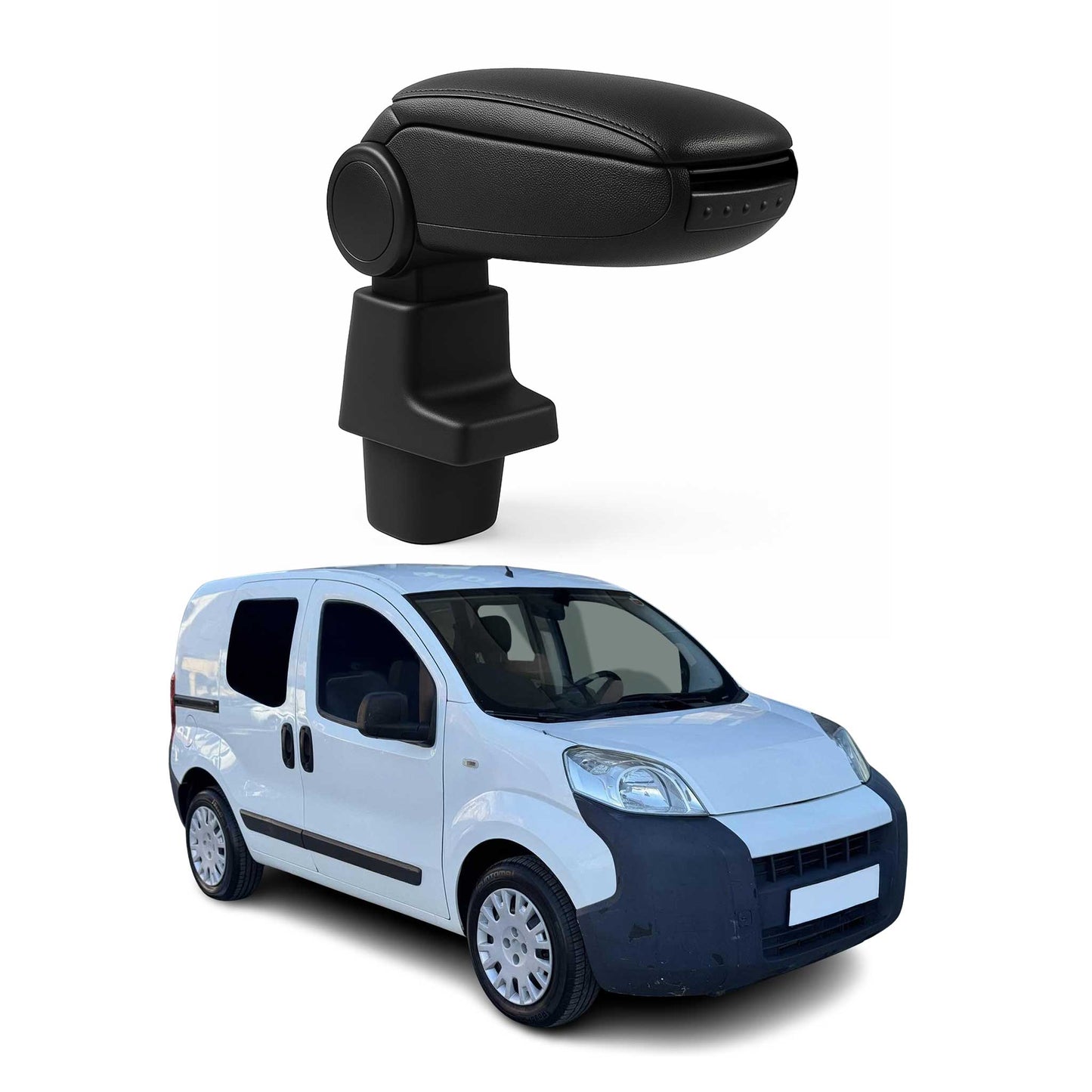 Mittelarmlehne Armlehne für Citroen Nemo 2008-2021 PU-Leder ABS Schwarz